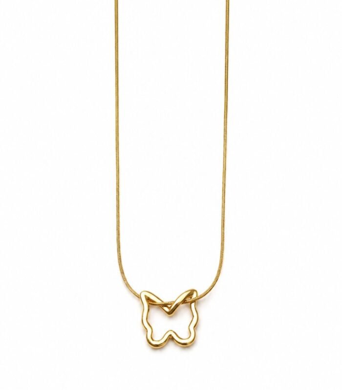 Elegant Gold Butterfly Pendant Necklace